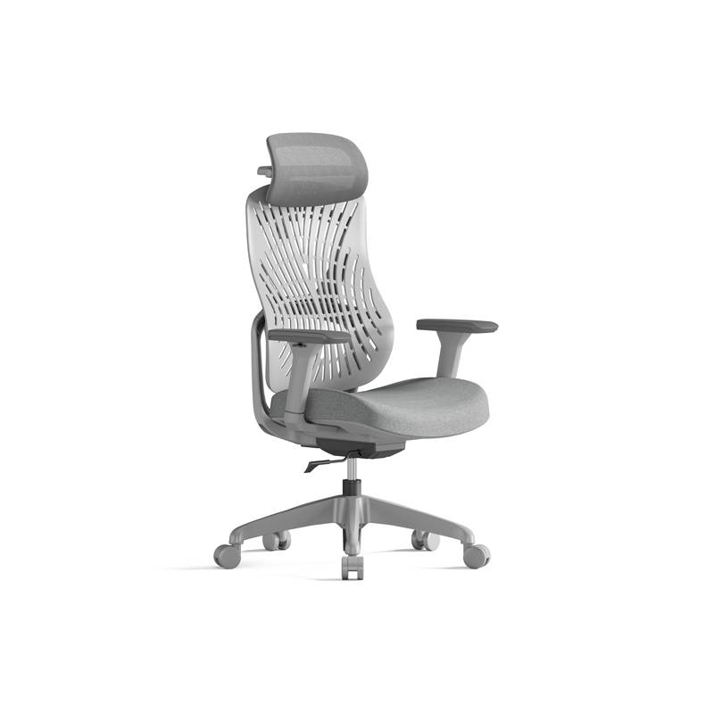Chaise de bureau ergonomique avec soutien lombaire et accoudoirs réglables